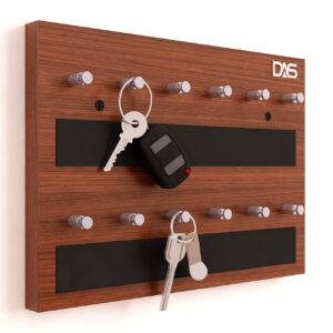 DAS Wall Mounted Home Décor Key Chain Holder/Organizer Key Hooks Classic Walnut