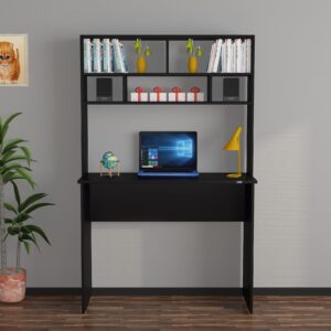 CARREN Engineered Wood Table, Computer, Laptop, Office Desk Study & Computer Table and Office Desk (Colur Black Finish)