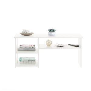 Larisa Engineered Wood Living Room Office Space Wooden Rectangular Shape Coffee Table/Nesting Table/Side Table/Centre Table with Storage White