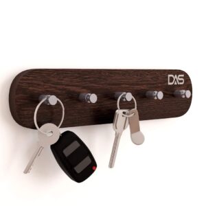 MDF Wall Mounted Home Décor Key Chain Holder/Organizer Key Hooks Wenge (5 Hooks)- Nacio