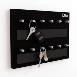 Wall Mounted Home Décor Key Chain Holder/Organizer Key Hooks Classic Series Black (12 Knobs)- Dex