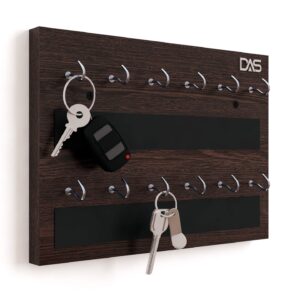 Wall Mounted Home Décor Key Chain Holder/Key Hooks Organizer Wenge (12 Hooks)- Dex