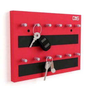 Wall Mounted Home Décor Key Chain Holder/Organizer Key Hooks Classic Series Red (12 Knobs)- Dex