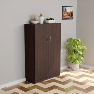 Adona MAX Wooden Almirah/Organizer for ClothesMultipurpose with Shelves for Home Library (Colur Flowery Wenge Finish)