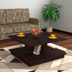 Freya Engineered Wood Coffee Table for Living Room- Flowery Wenge
