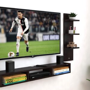 TV Entertainment Unit Stand Set Top Box Stand Wenge (Ideal for up to 48") Screen- Bolivar