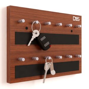 Wall Mounted Home Décor Key Chain Holder/Organizer Key Hooks Classic Walnut (12 Knobs)- Dex