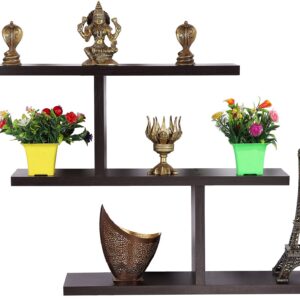 Modern Style Wall Mounted Engineered Wood Wall Décor Shelf/Shelves Display Rack for Living Room & Home Decor- Serrano