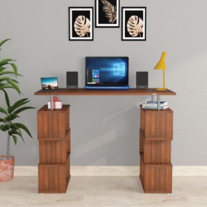 Harvel Engineered Wood Table, Computer, Laptop, Office Desk Study & Computer Table and Office Desk (Colur Classic Walnut Finish)