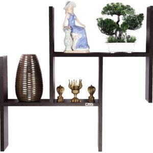 Wall Mounted Engineered Wood Wall D cor Modern Style Shelf/Shelves Display Rack for Living Room- Kacper