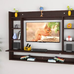 Devin Wall Mount TV Entertainment Unit/Set Top Box Stand for Up to 32" Screen- Flowery Wenge (Engineered Wood)